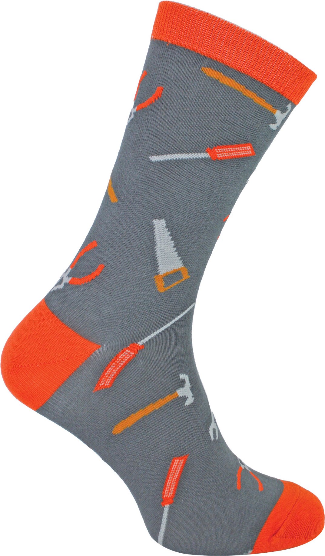 Mr Heron - Herren Neuheit Baumwolle Werkzeug Design Socken - Tools (Grau)