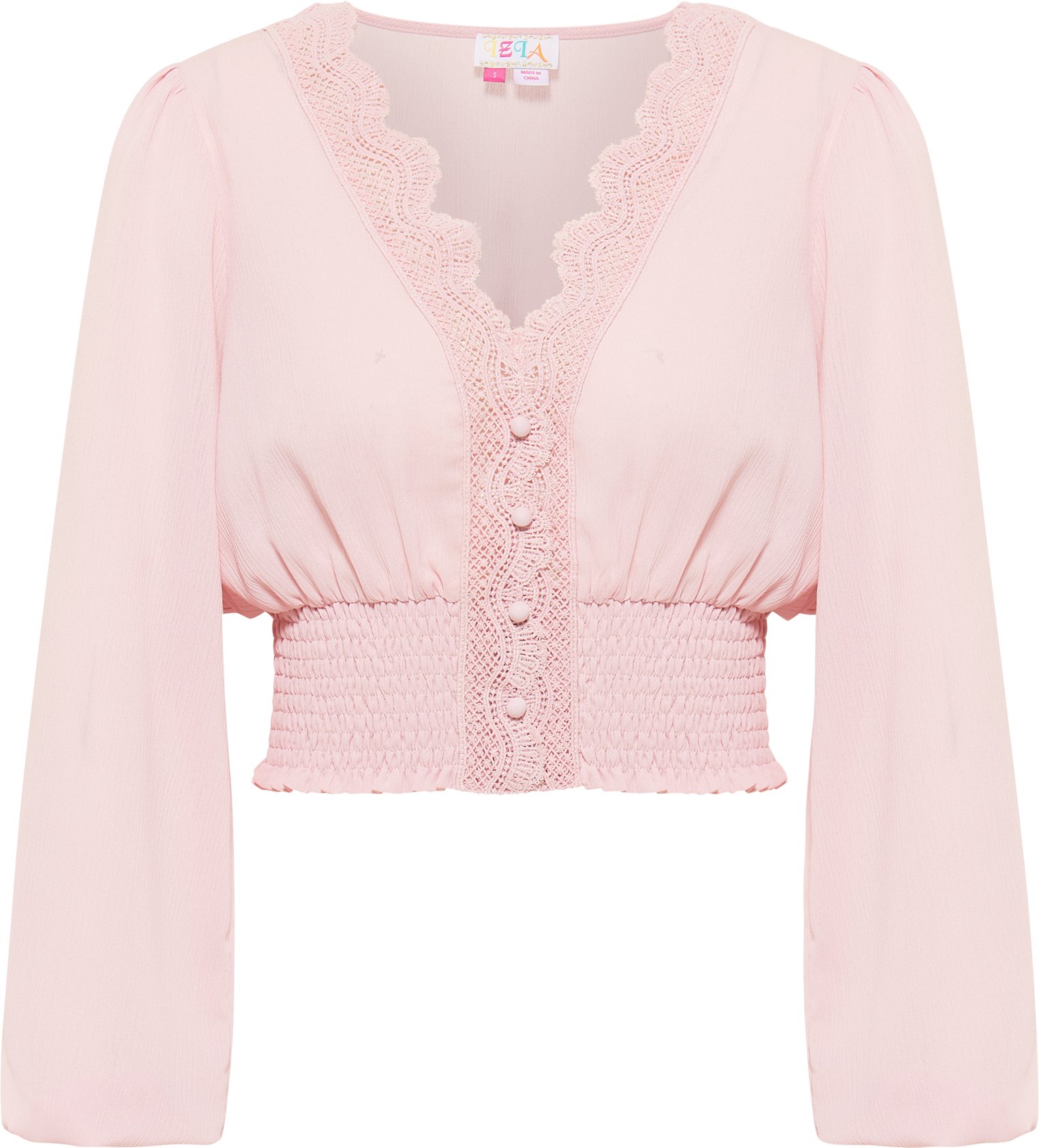 IZIA Cropped Blouse à manches longues gaya