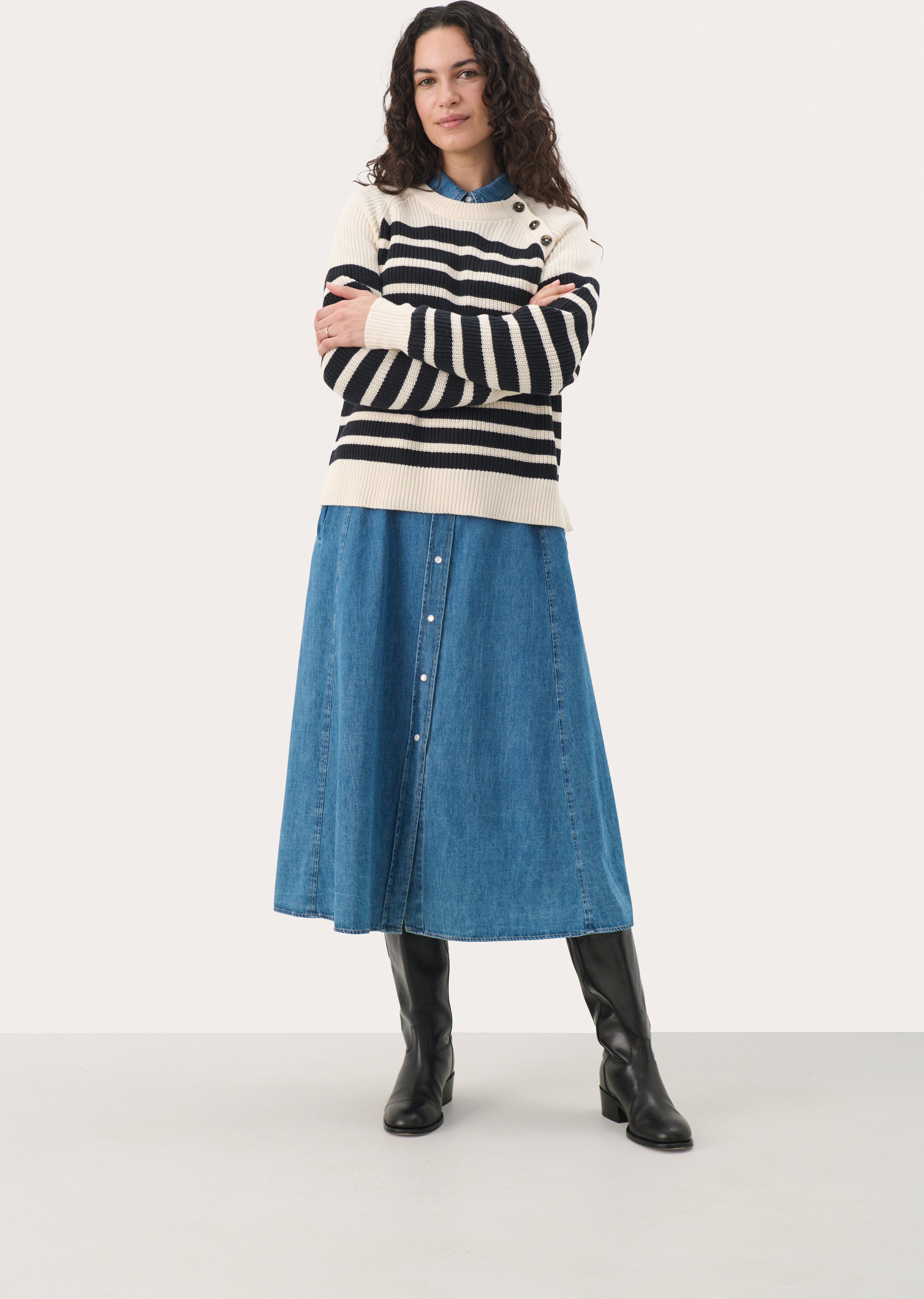 Thumbnail - Strickpullover Relaxed fit navy