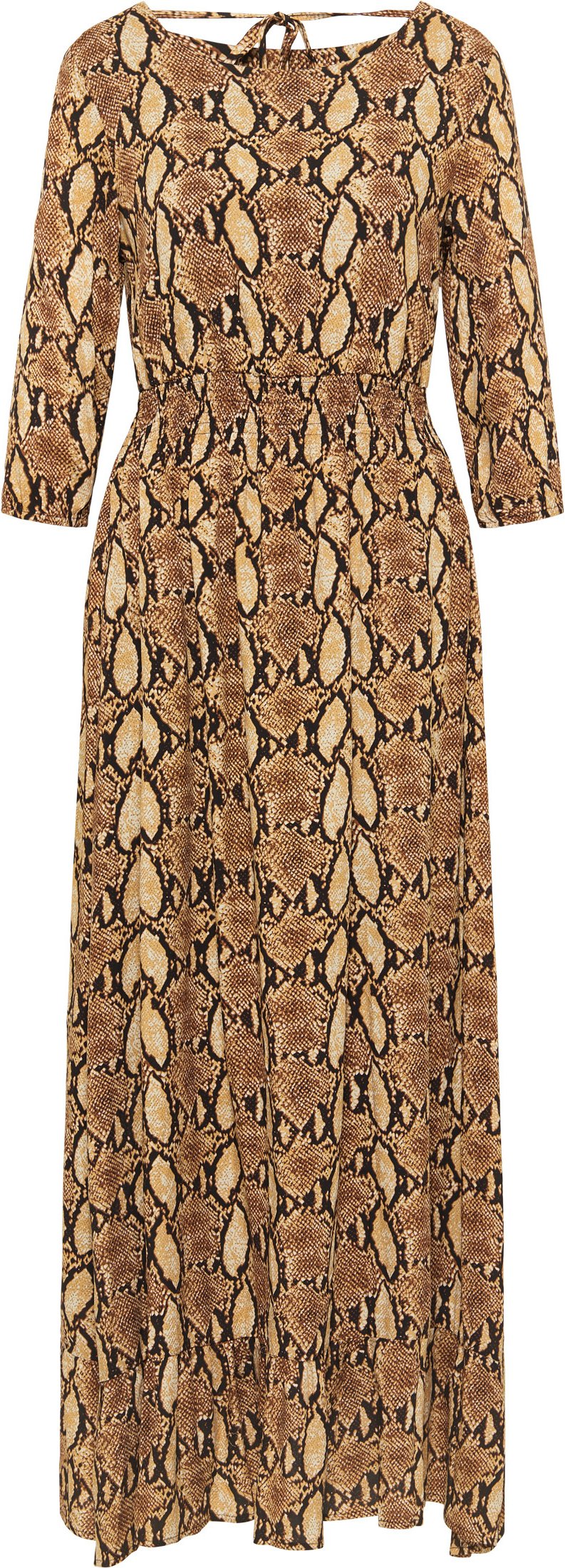 Faina Maxikleid Damen beige schlange