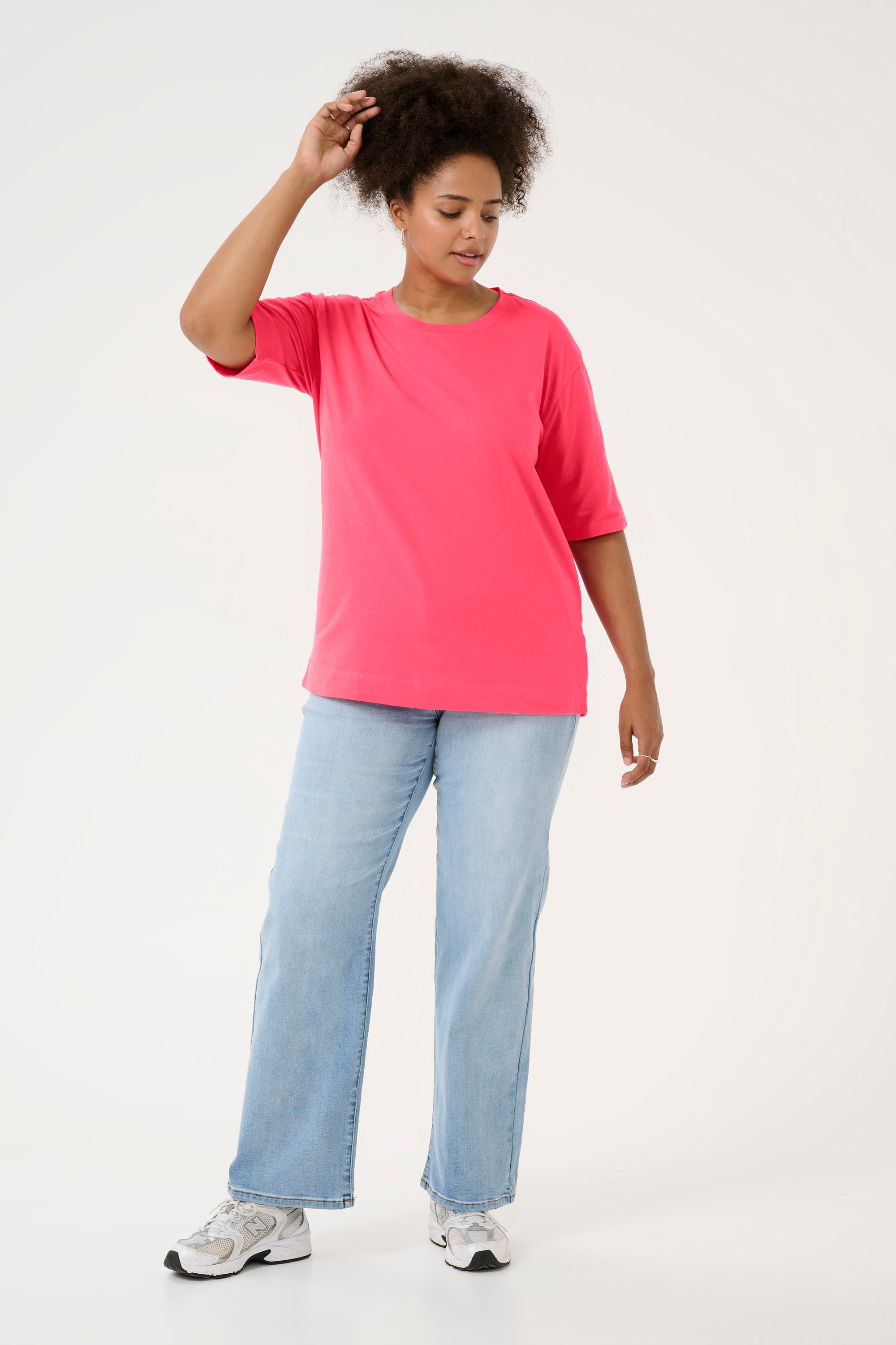 T-shirt Loose fit Raspberry red