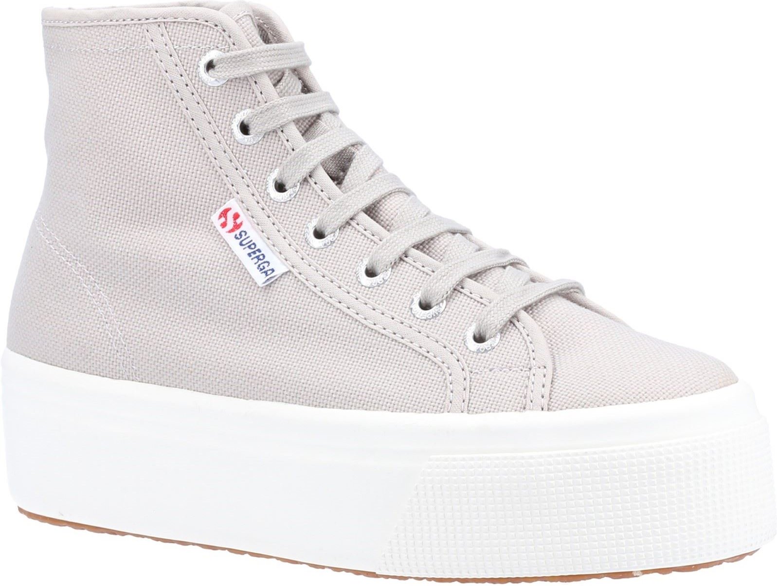 Superga 2708 HI Top Cotton Women's Grau Colomba/Weiß Avorio Stiefel