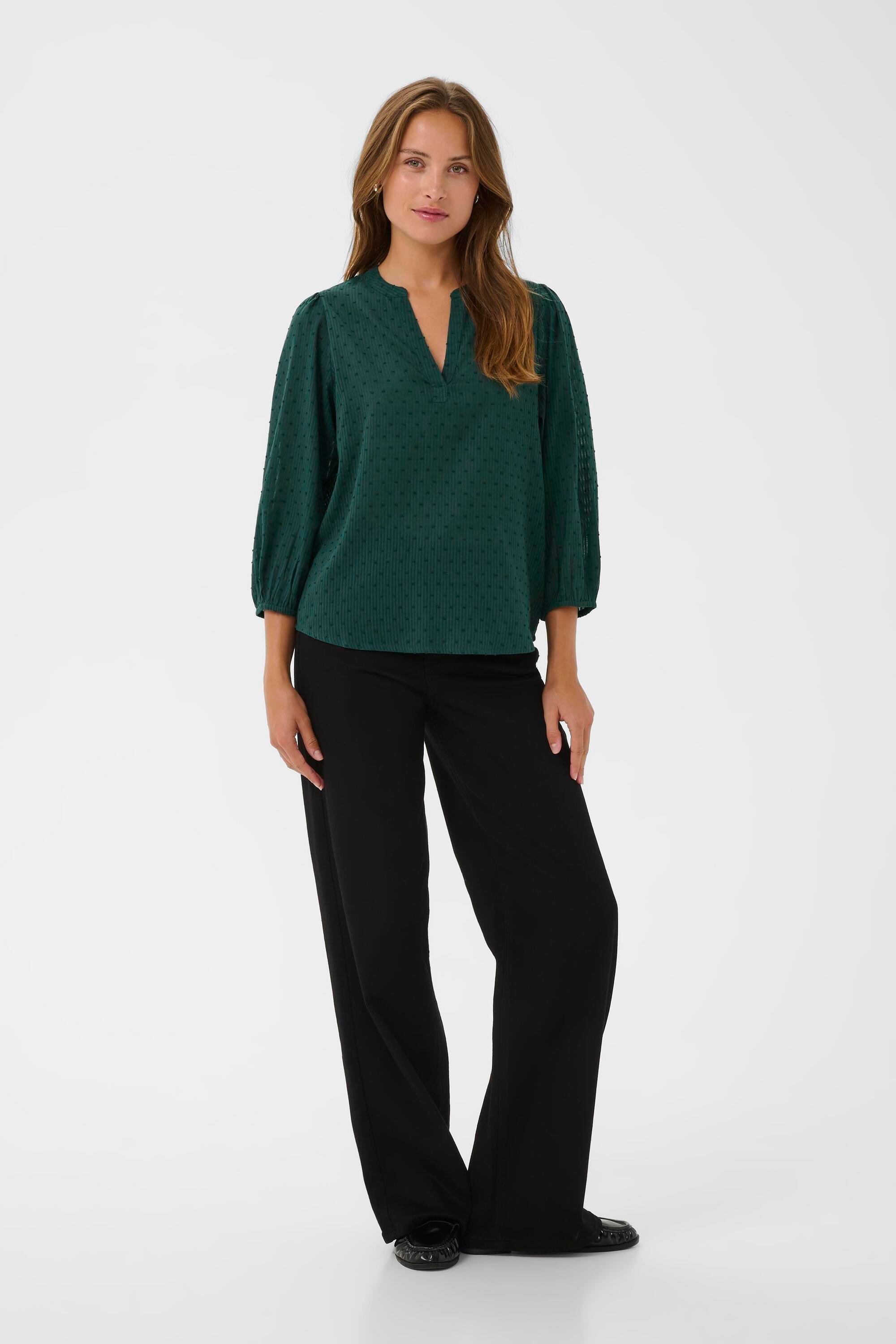 Langarm-Bluse KAfrancesca Langarm-Bluse Regular fit dark green