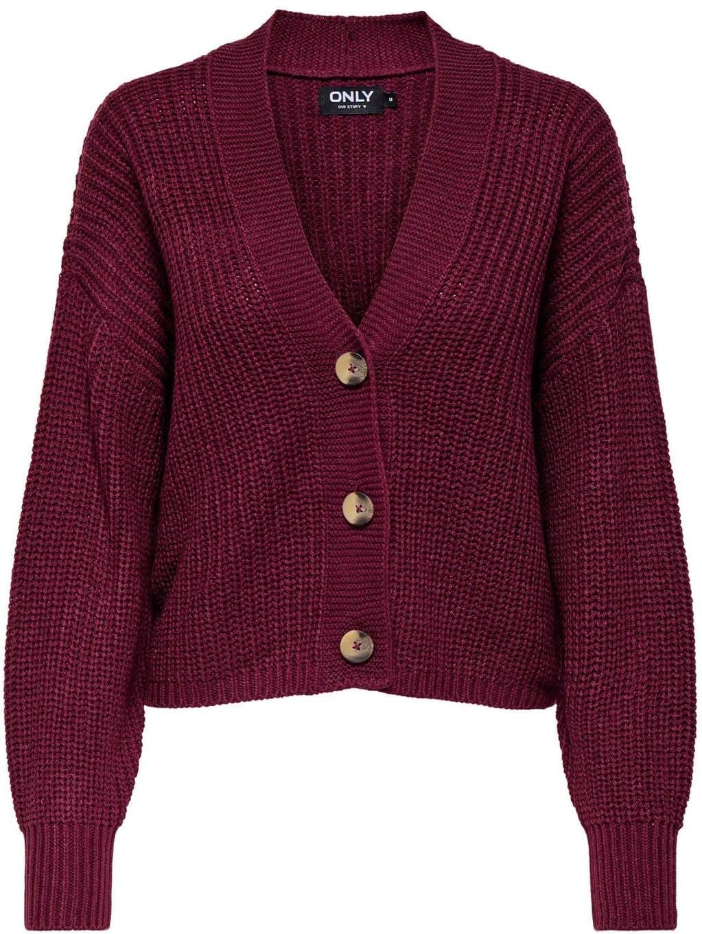 Only - "Carol Nice" Strickjacke für Damen (Weinrot)
