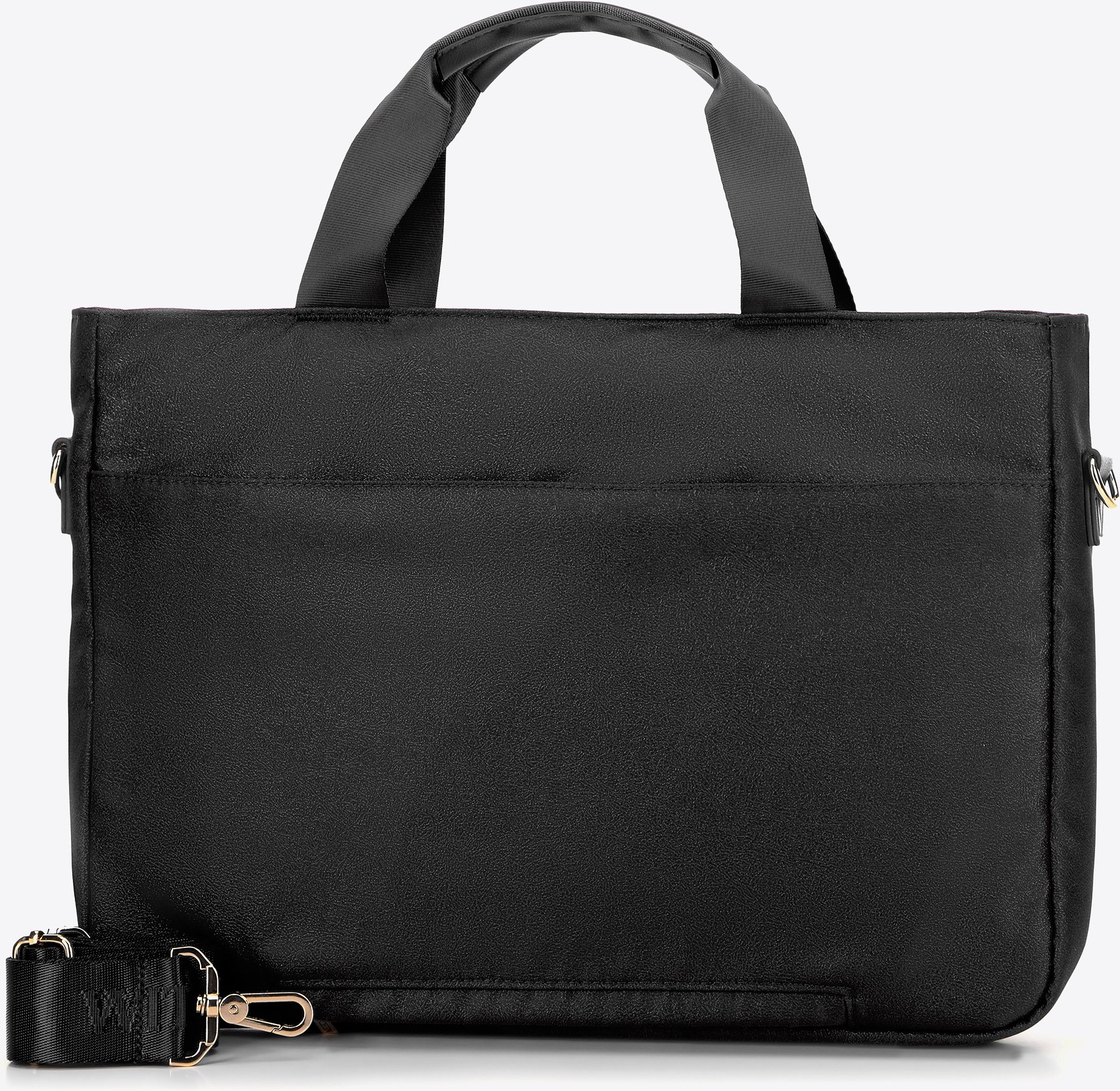 Wittchen Damen-Laptoptasche (14 Zoll) mit Steppung, Schwarz, Schwarzes Polyester
