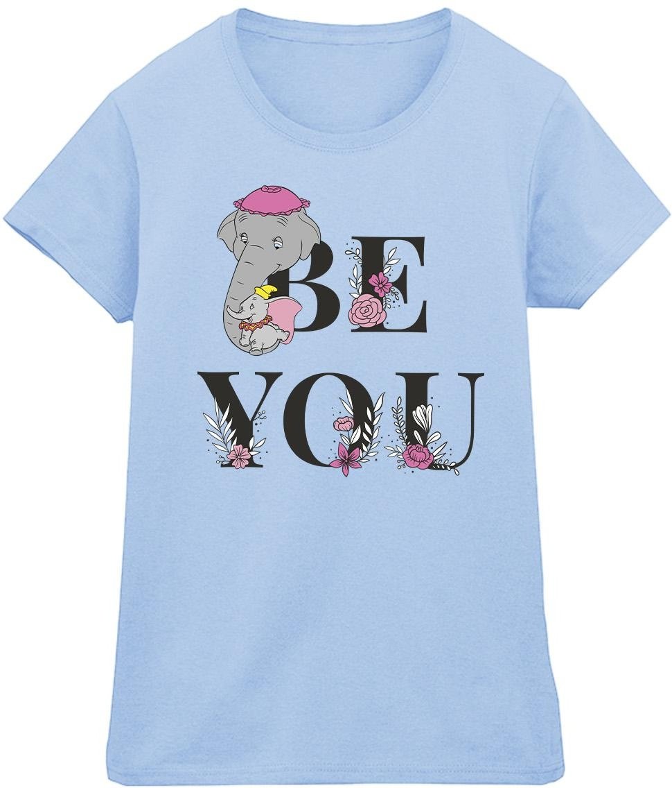Disney Damen/Damen Dumbo Be You T-Shirt aus Baumwolle (Babyblau)