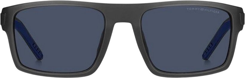 Tommy Hilfiger - Quadratisch-Sonnenbrille für Herren, Azetat (Dunkelblau/Grau)