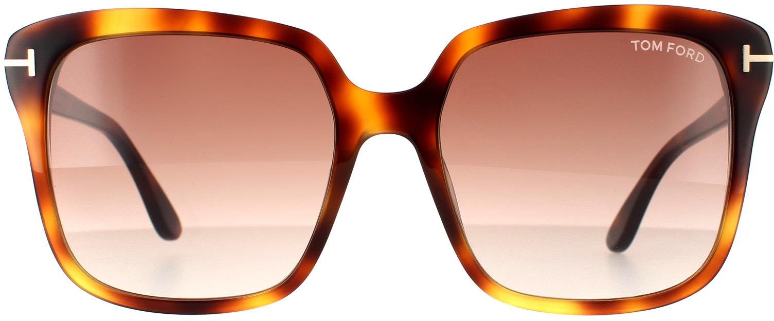 Tom Ford Rectangle Womens Blonde Havanna Brown Gradient Sonnenbrille