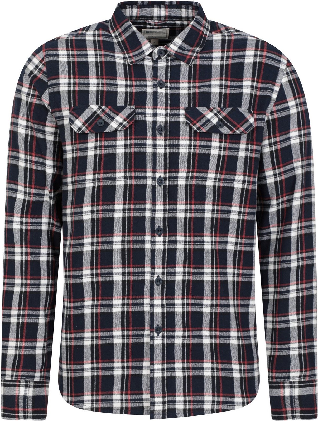 Mountain Warehouse Herren Trace Flannel Langarm-Shirt (Blau)