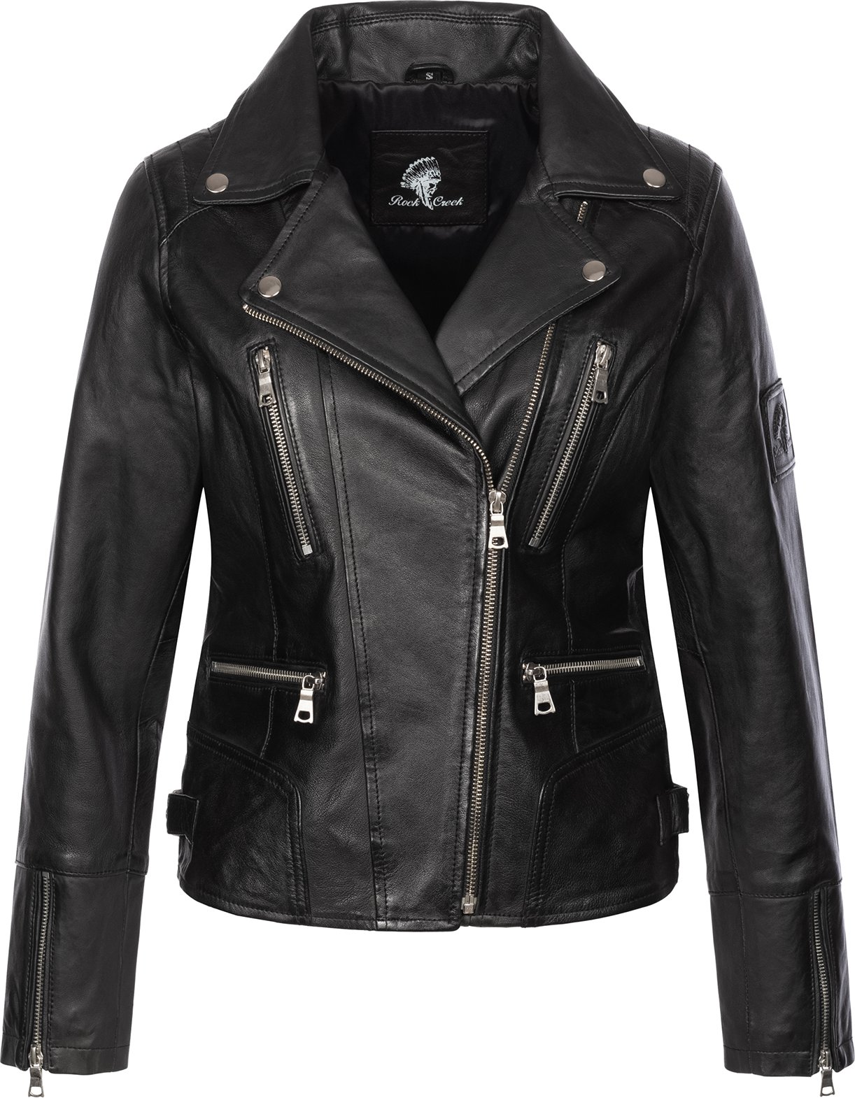 Thumbnail - Rock Creek Lederjacke Schwarz