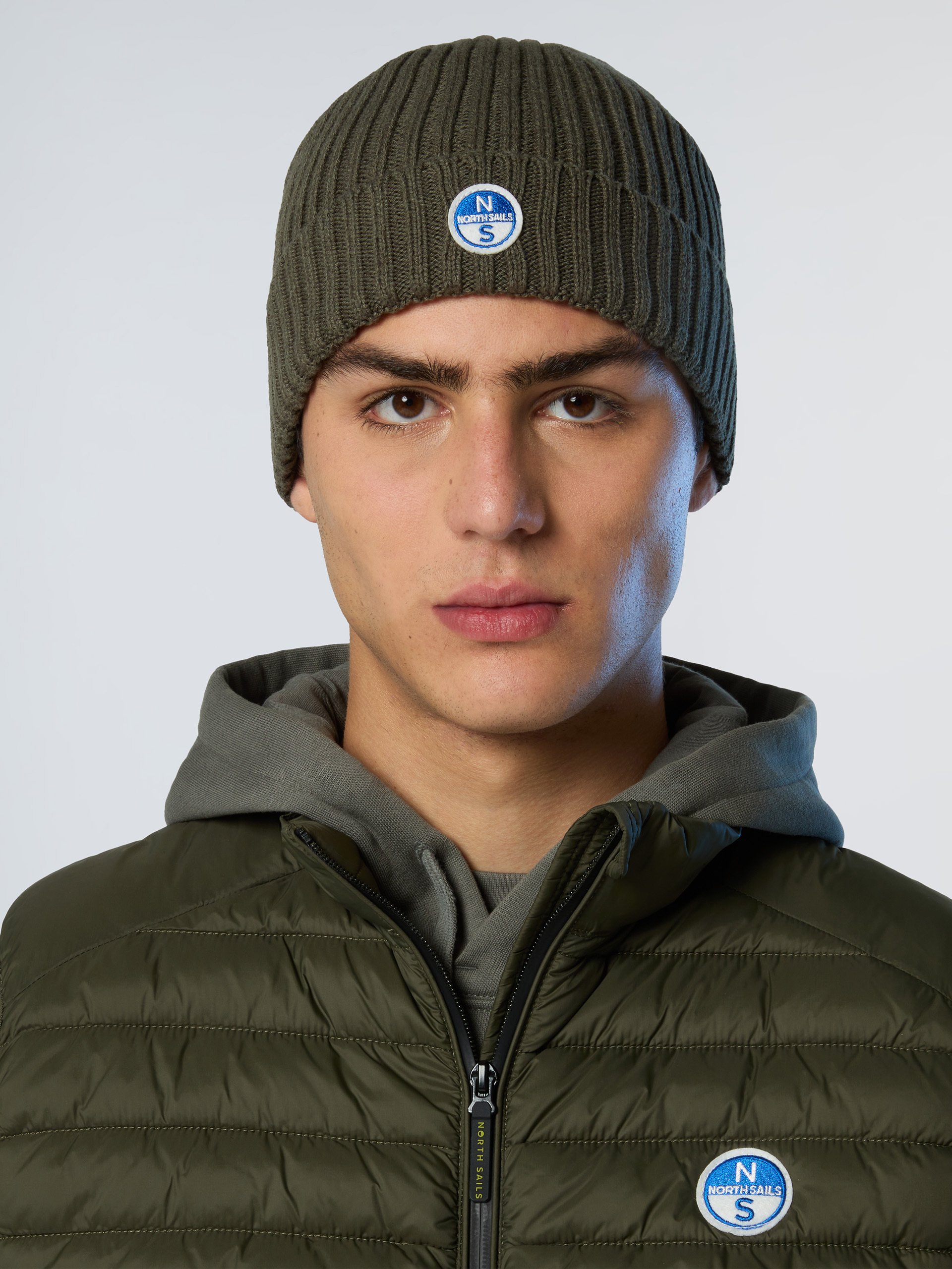 North Sails Beanie Gerippter Strick mit Fleecefutter
