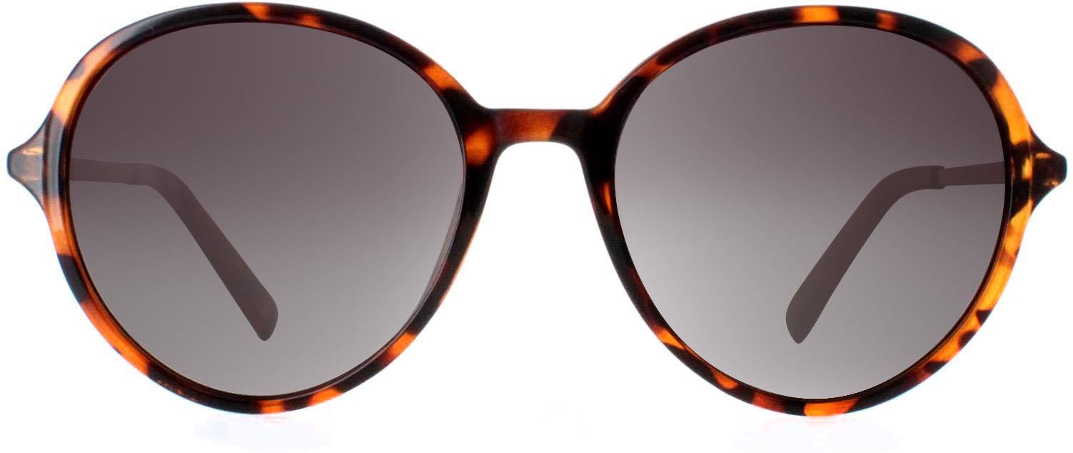 INVU Round Womens Demi Tortoise Braun Gold Grau Polarisiert B2135