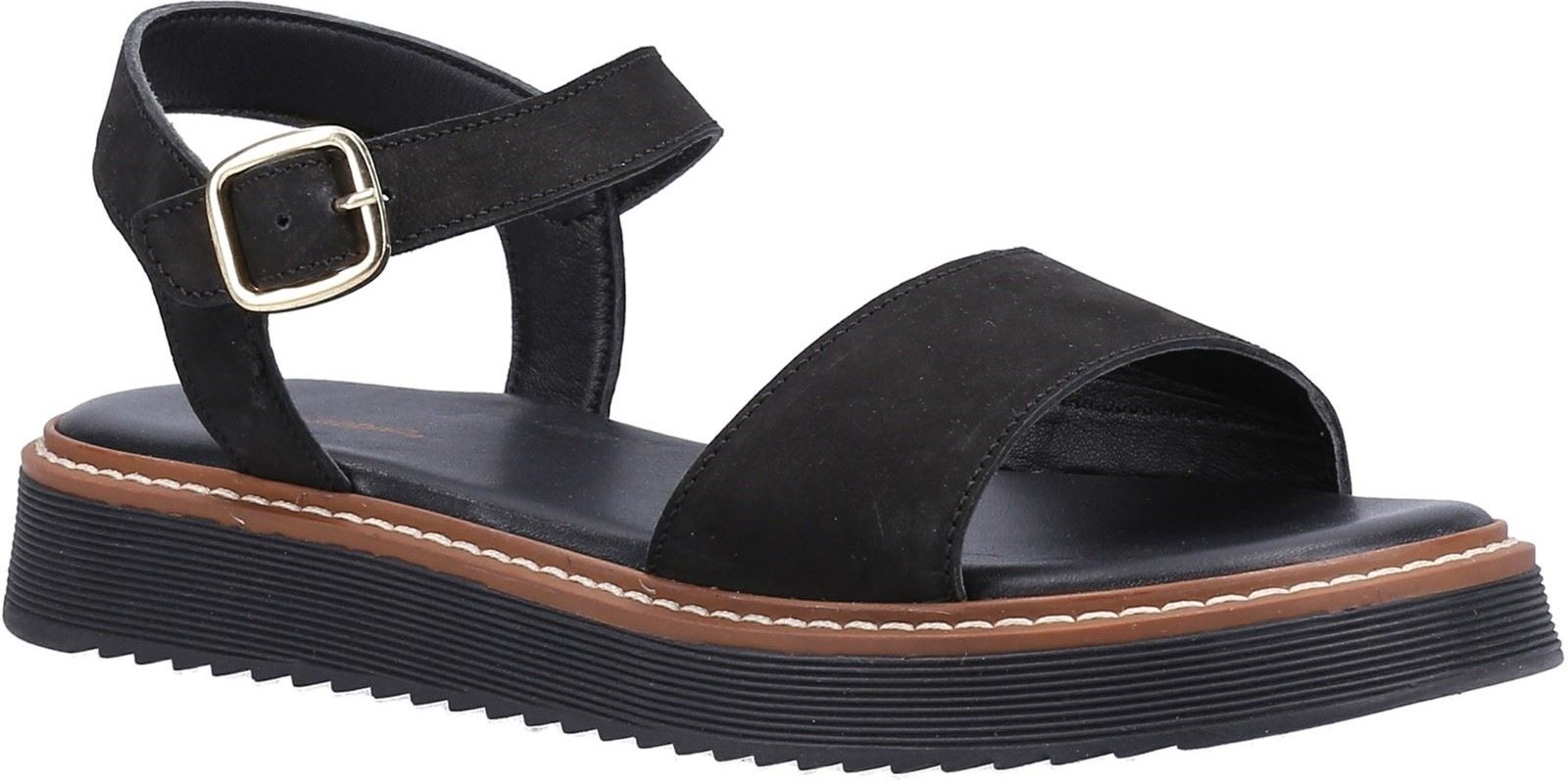 Thumbnail - Hush Puppies Cassie Nubuck Damen Schwarze Sandalen