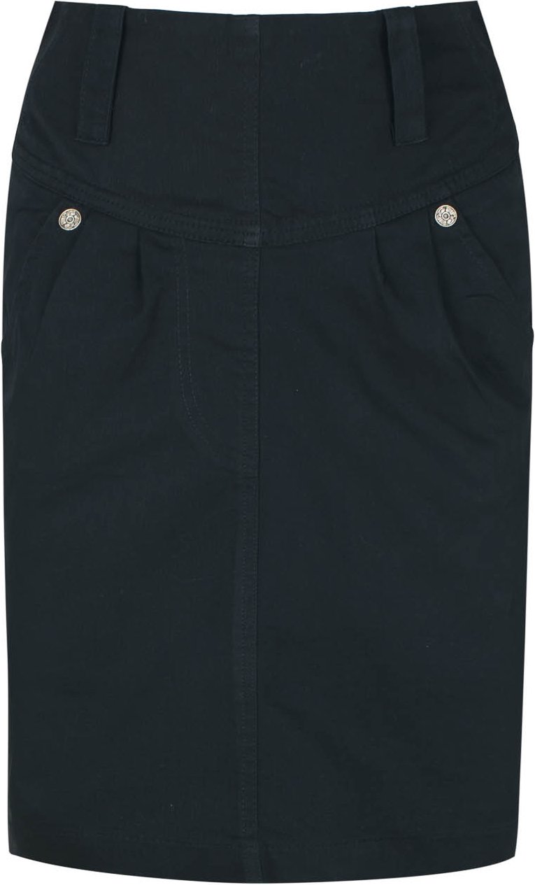 Schwarzer Minirock mit Taschen