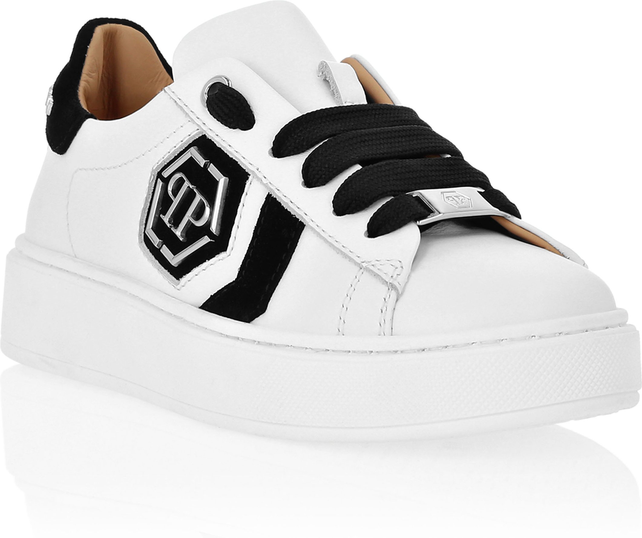Leather Lo-Top Sneakers Hexagon