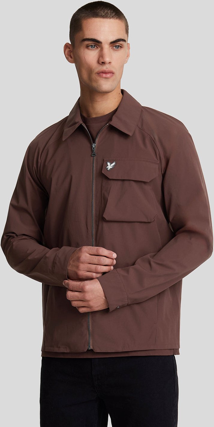 Lyle & Scott Softshell-Überhemd mit Taschen – Gummirot