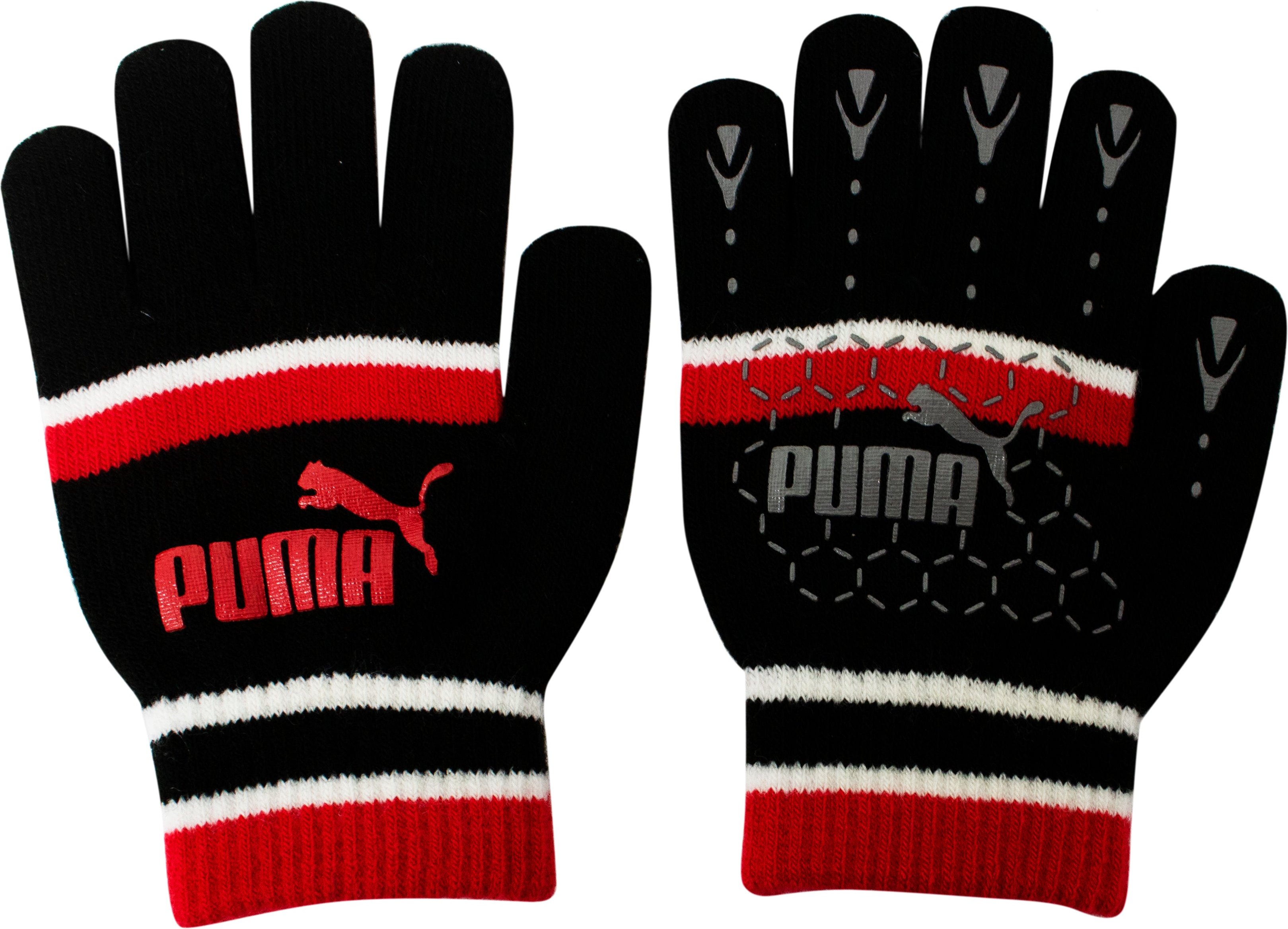 Puma No 1 Logo Cat Magic Winter Schwarz/Rot Unisex Handschuhe