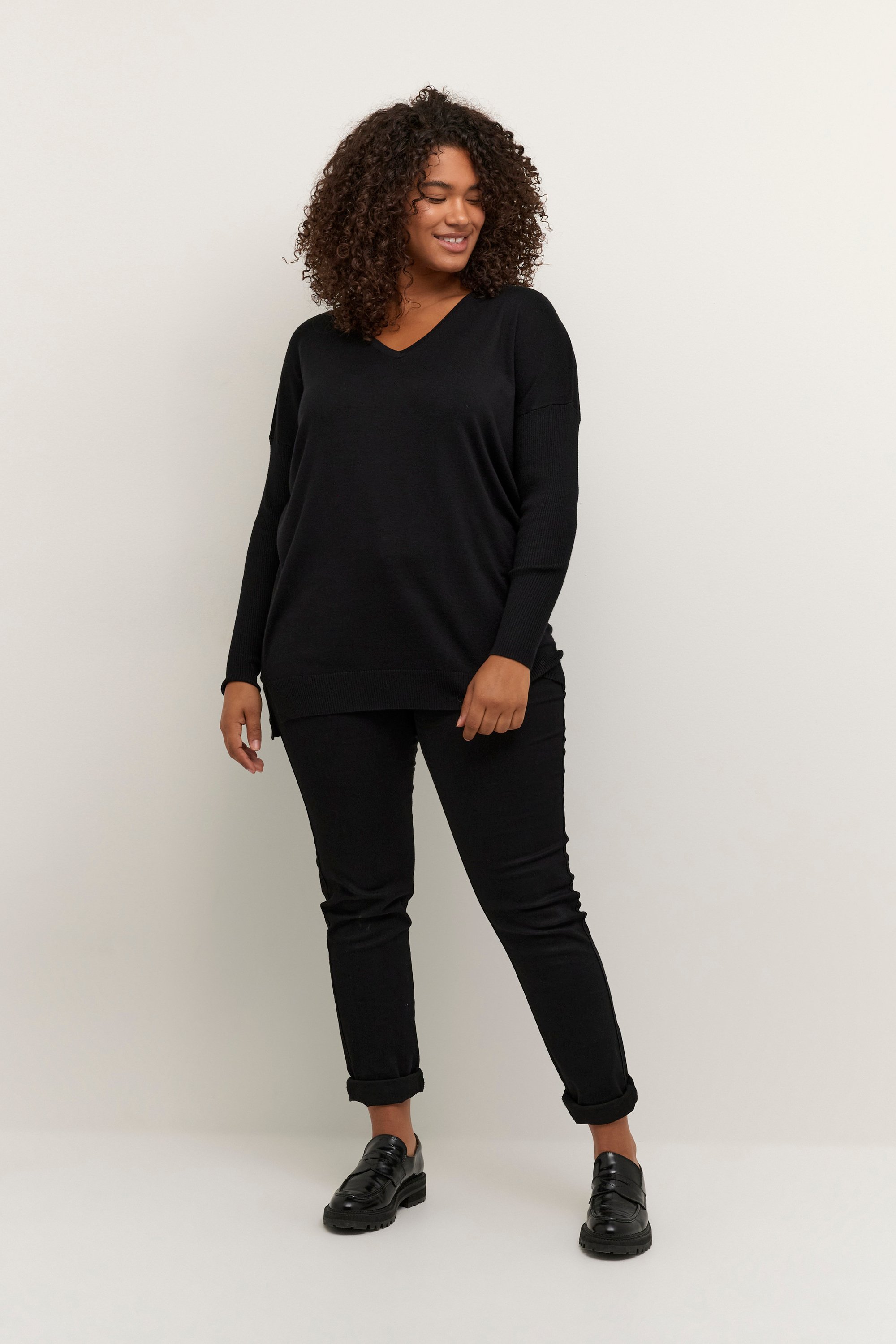 Strickpullover im Relaxed Fit black