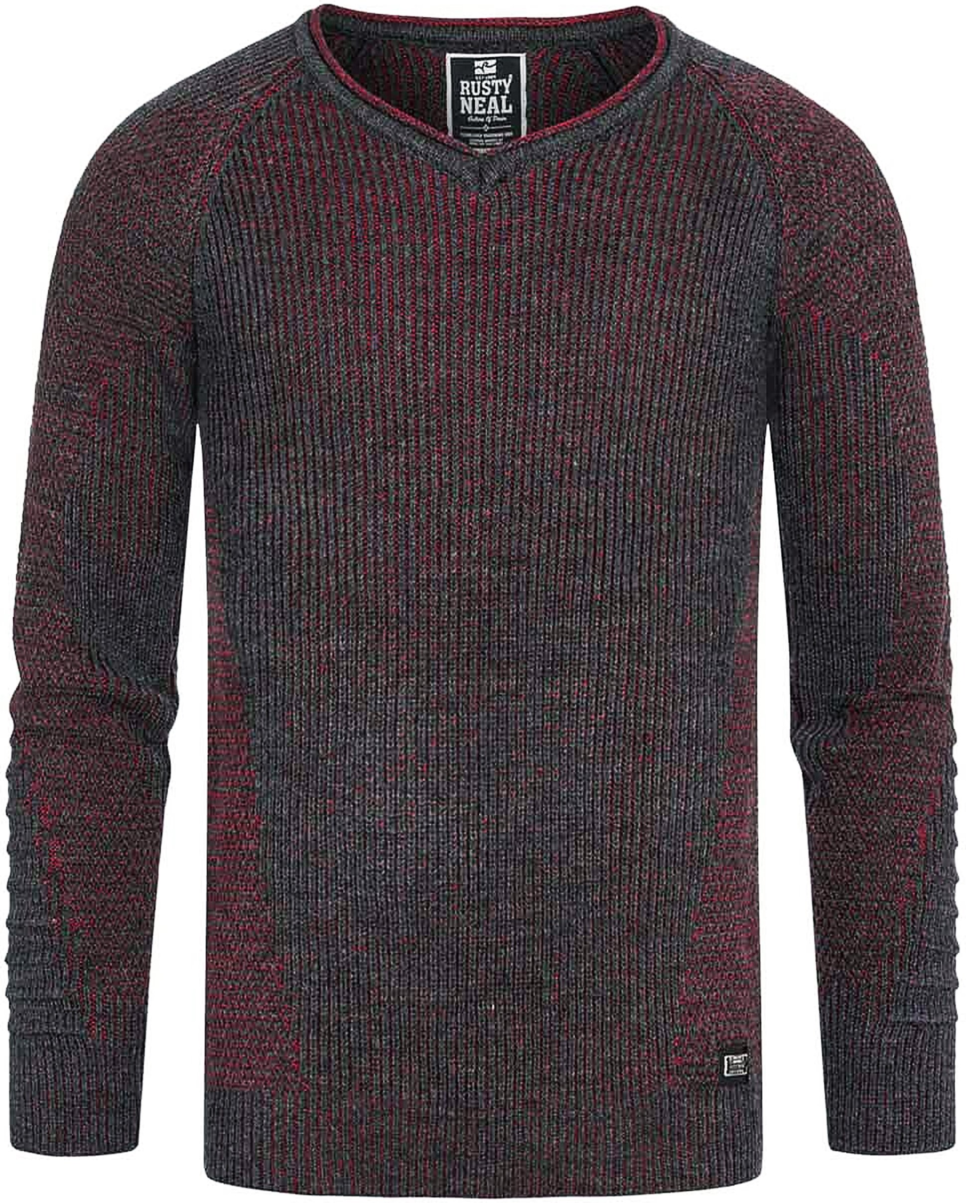Grobstrick Slim Fit V-Neck-Pullover