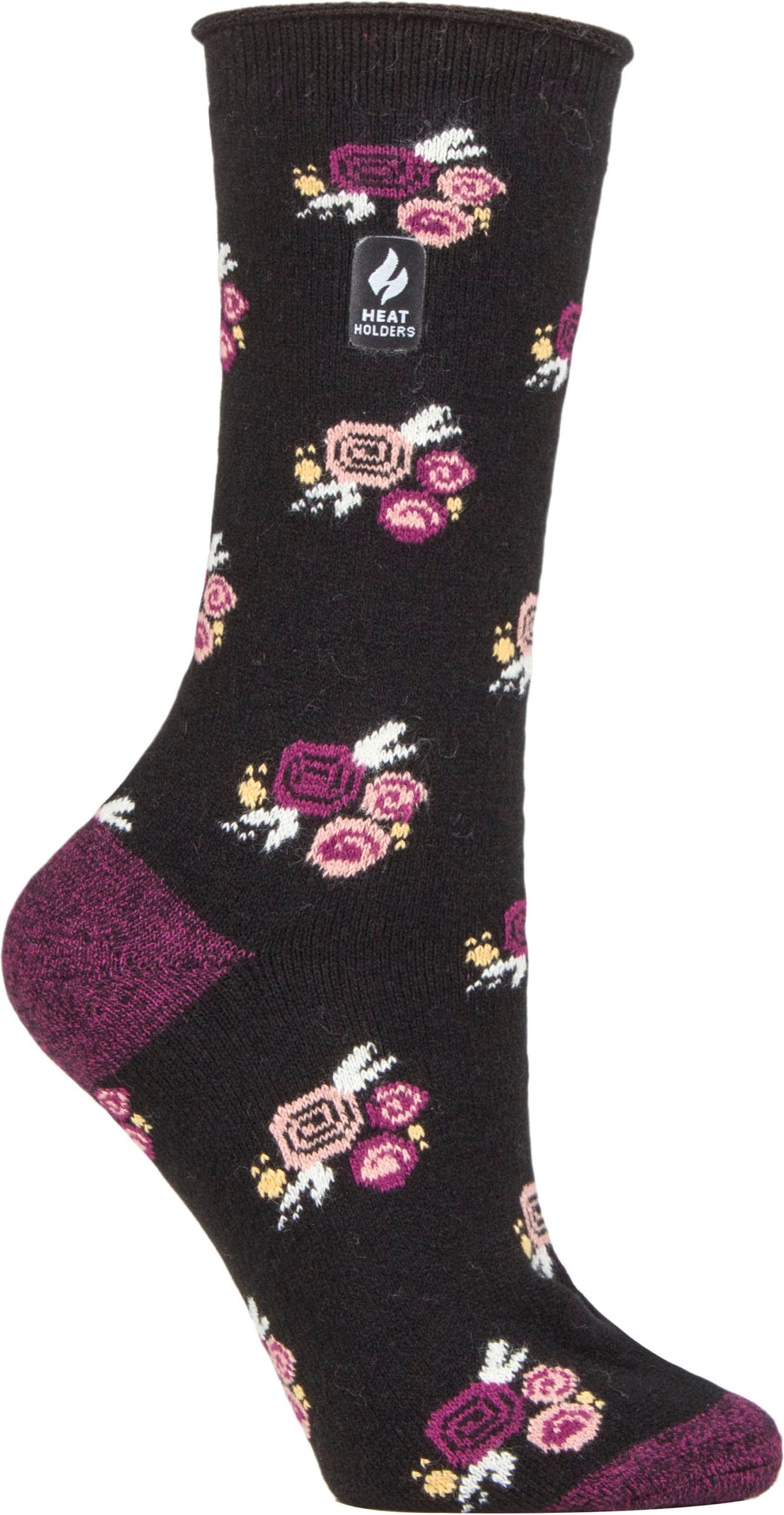 Heat Holders Damen Ultra Lite Thermal Brushed Inner Yarn Design Socken Schwarz (Murcia)