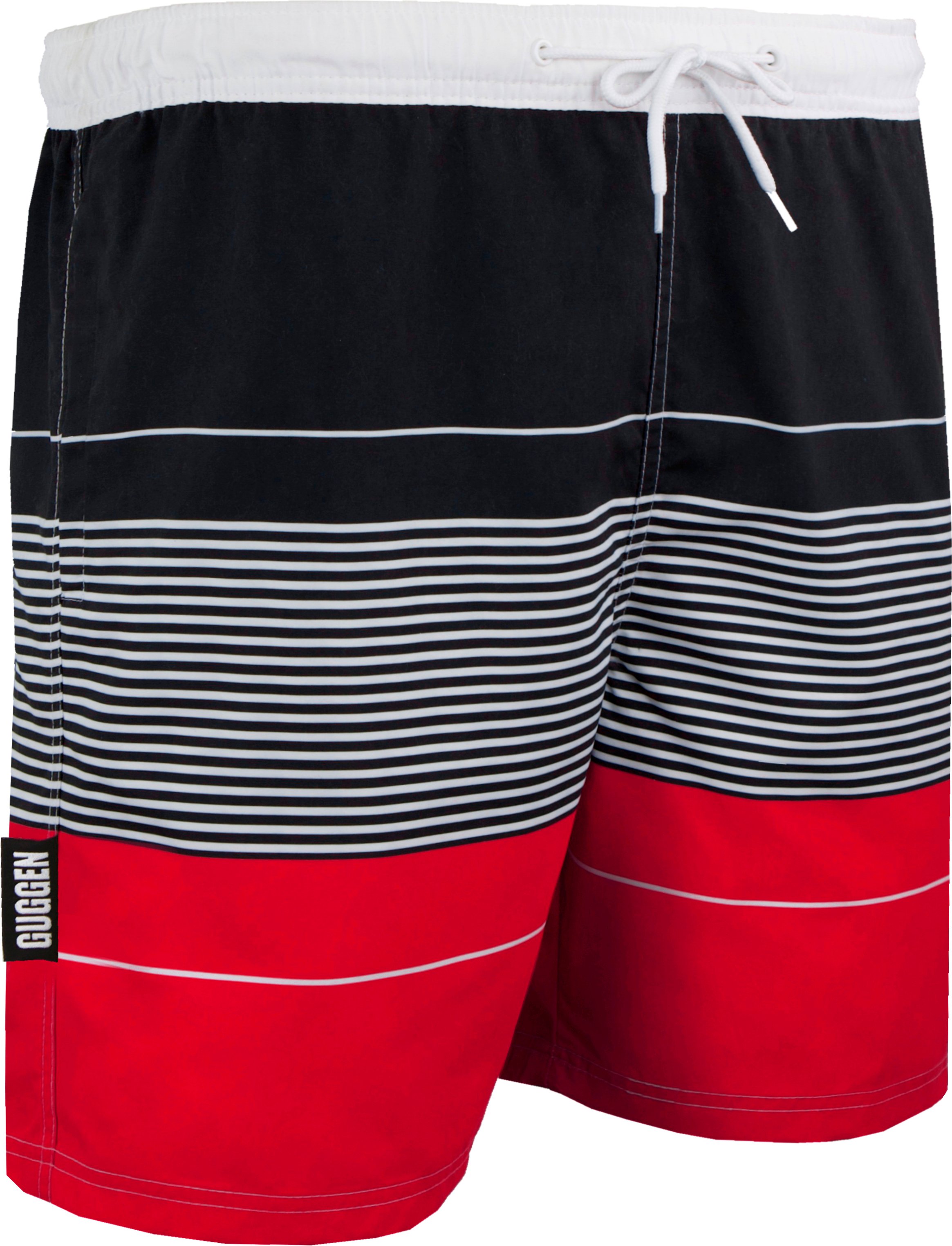 Herren Badehose mit Muster Streifen Rot
