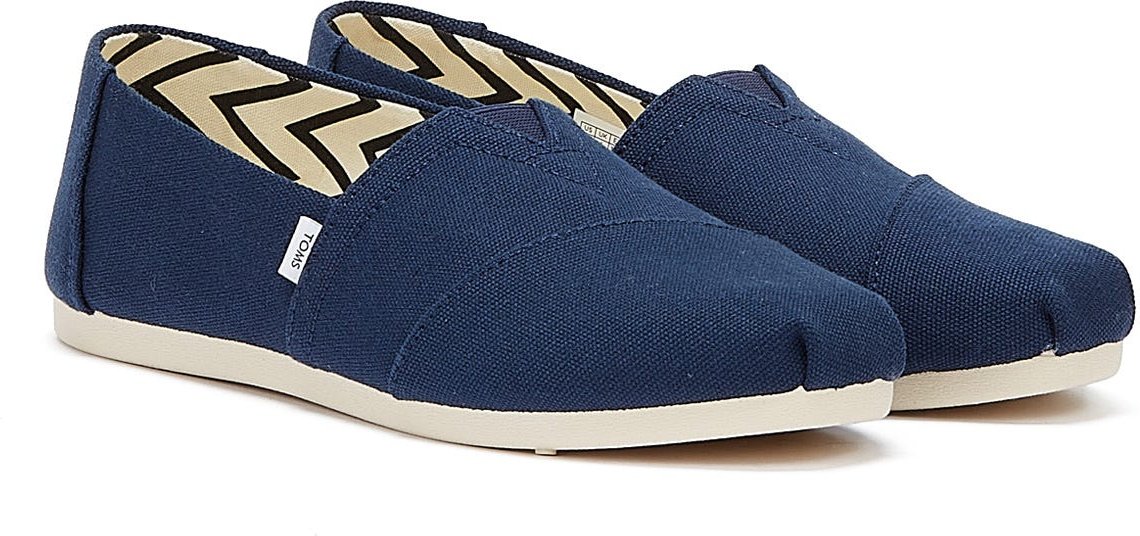 TOMS Alpargata Baumwolle Canvas Womens Marine Espadrilles