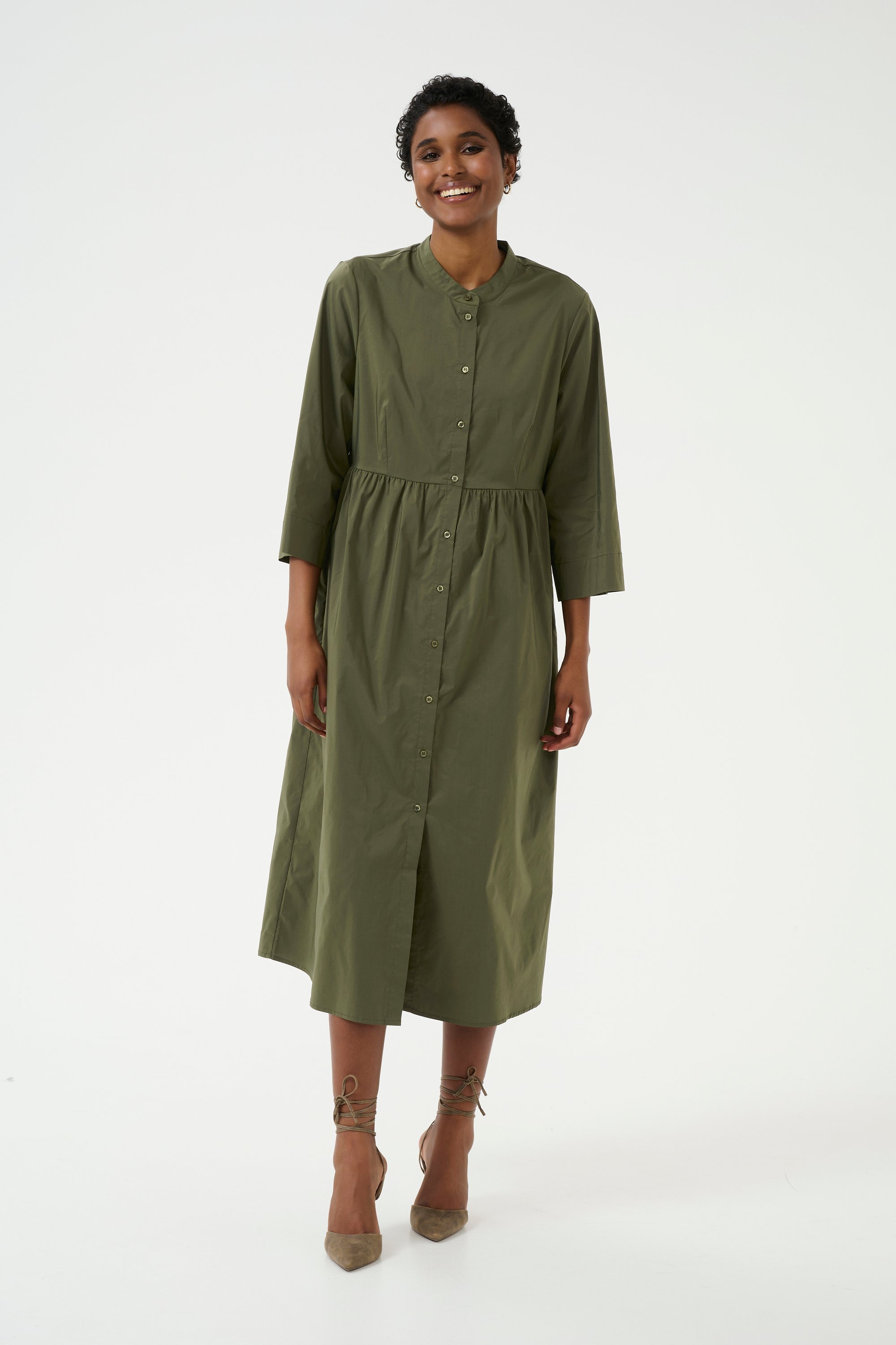 Thumbnail - Kleid Feminine Burnt Olive