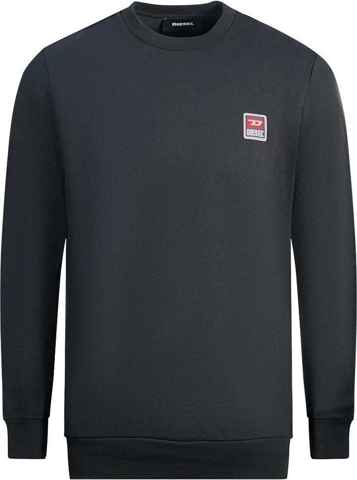 Schwarzes Diesel-Sweatshirt mit Patch-Logo