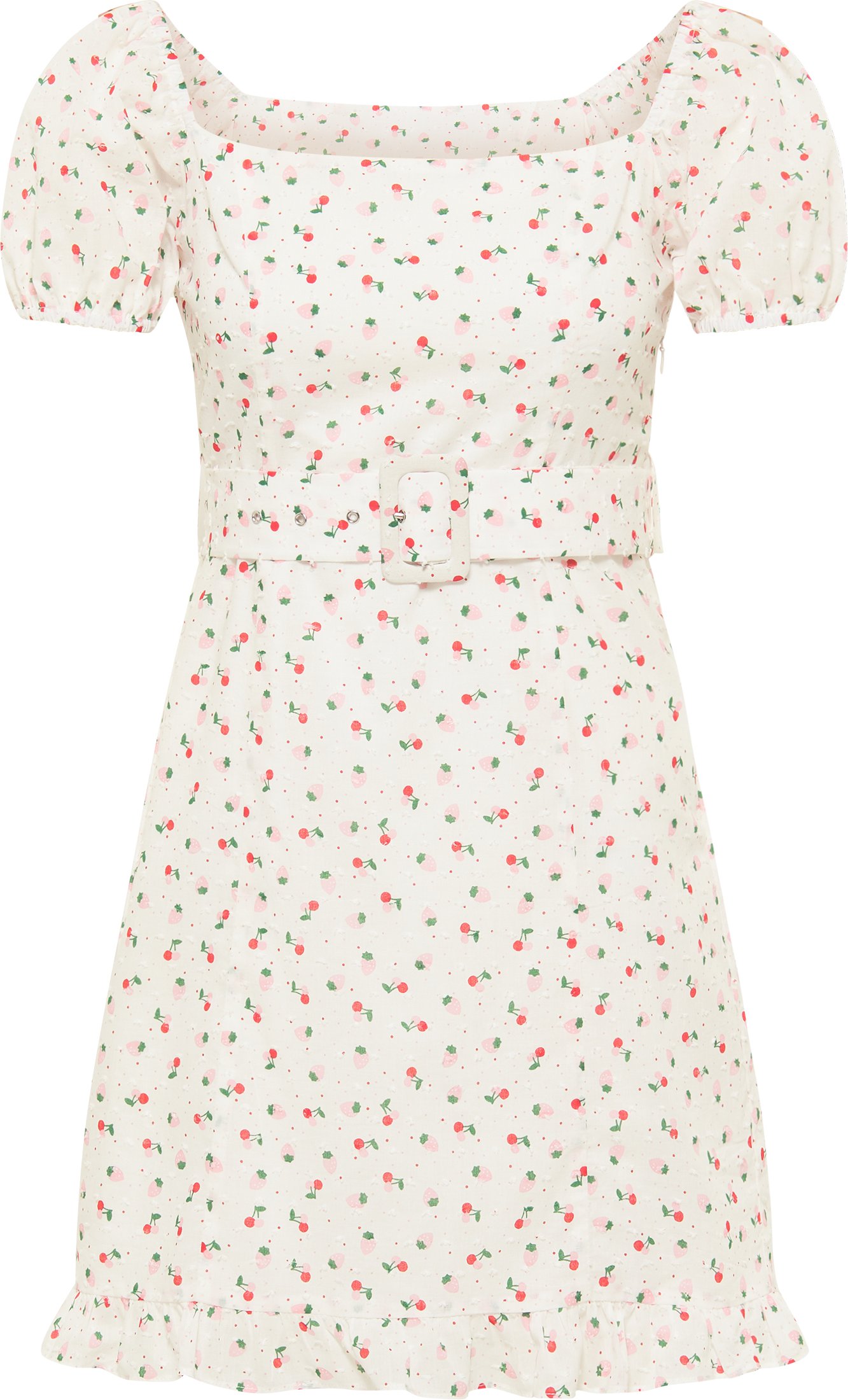 Mymo Minikleid kurzarm Damen weiss