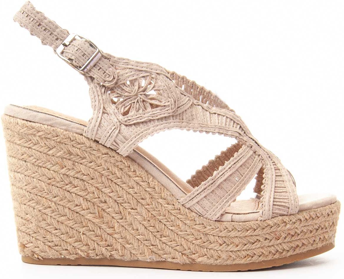 Montevita Wedge Sparto Sandale Spartsum10 in Beige