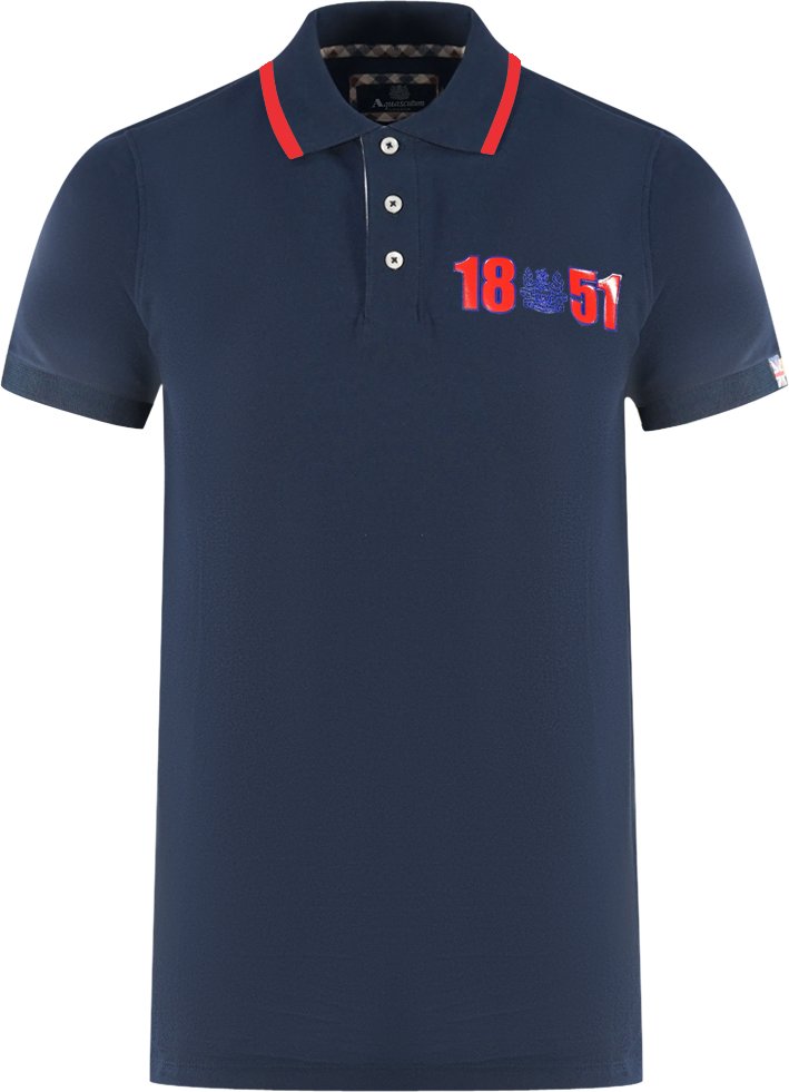 Aquascutum London 1851 Marineblaues Poloshirt