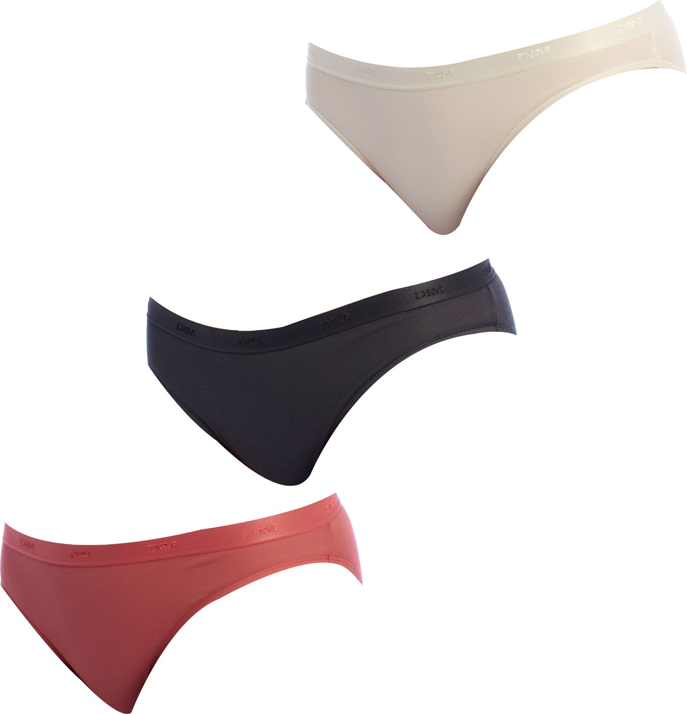 3er-Pack Les Pockets D4H00 Slips aus Stretchstoff für Damen