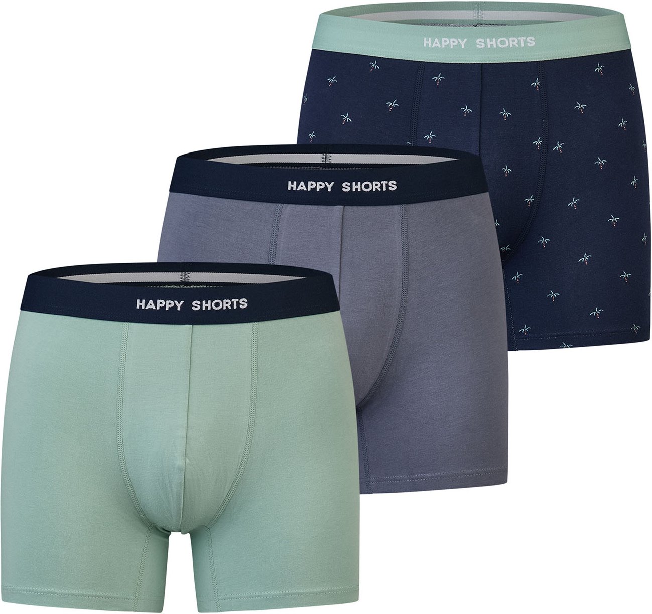 Happy Shorts Herren Trunk JerseyUnterhose, Unterwäsche, Boxer Trunk