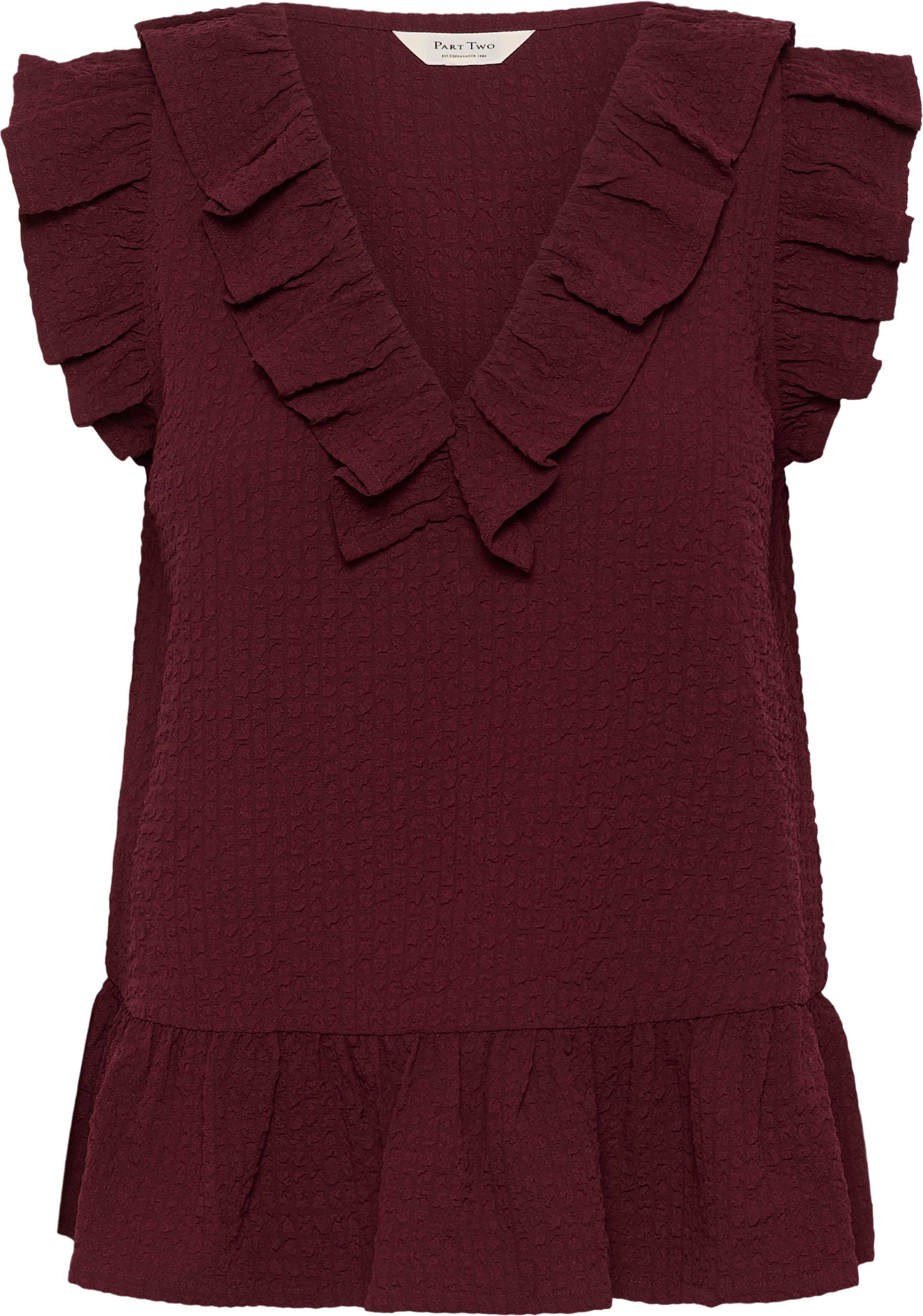 Ärmellose Bluse TrojaPW Gerade Passform bordo