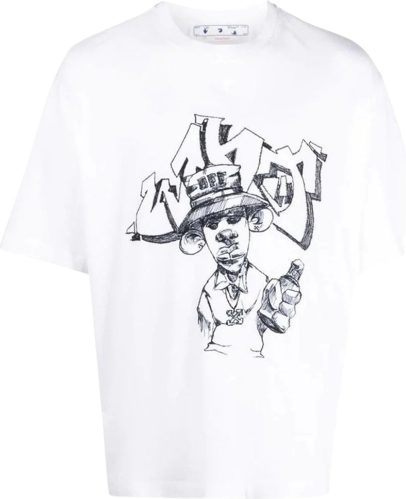 Off-white Graff Freest Over Skate Kurzarm-t-shirt Weiß