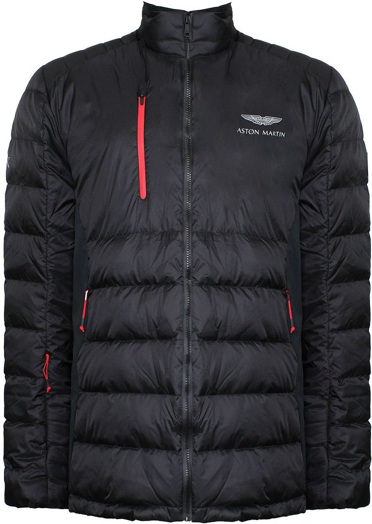 Hackett Aston Martin Apex Mens Black Moto Jacke