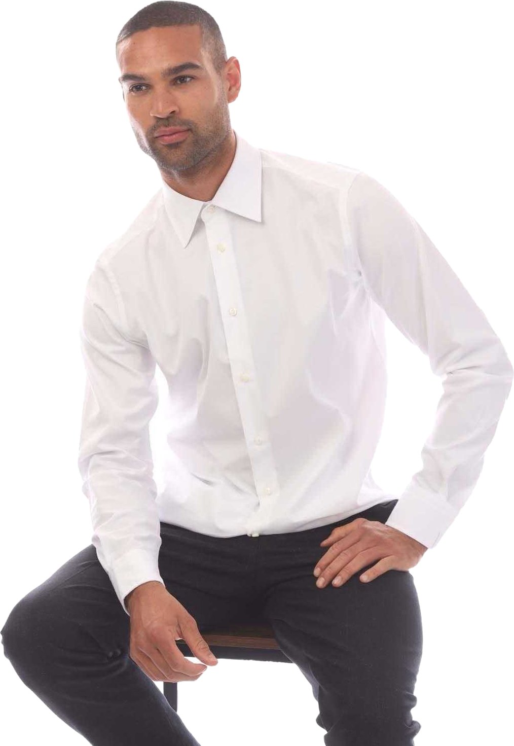 Boss - "L-Josh" Hemd für Herren,Kentkragen (Weiß)