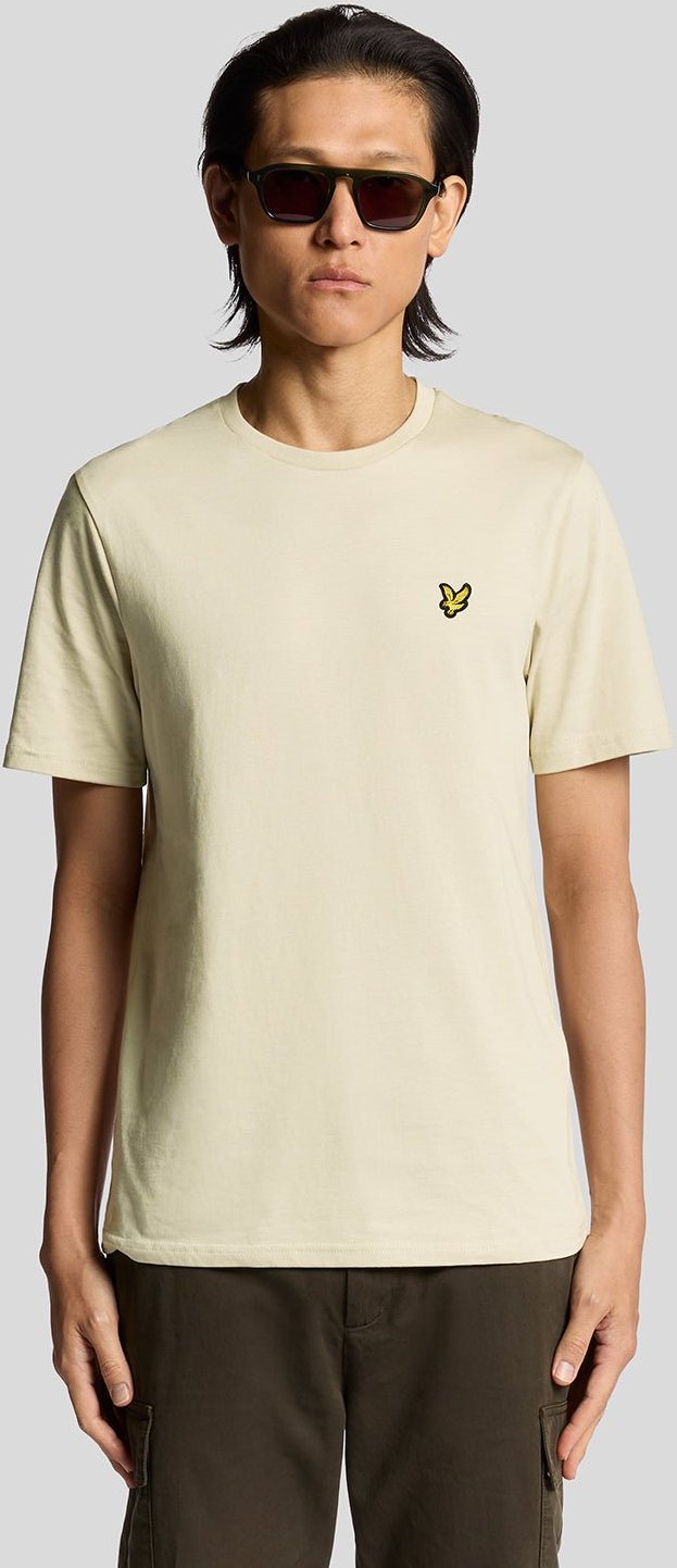 Lyle & Scott Baumwoll-T-Shirt mit Rundhalsausschnitt – Grau