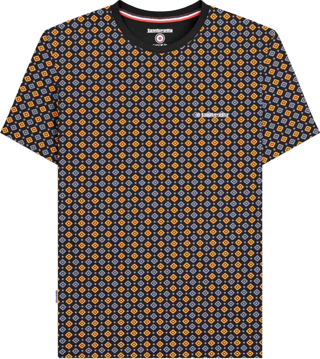 Lambretta - "SS25" T-Shirt für Herren (Schwarz/Gold)