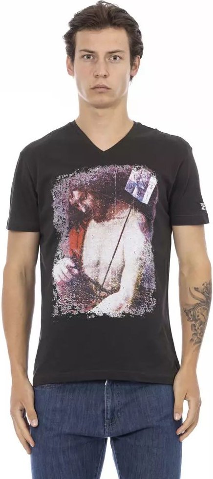 Jesus Grafik T-Shirt V-Ausschnitt