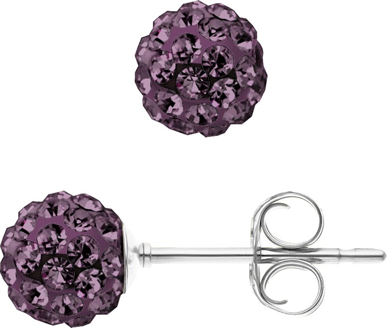 DIADEMA - Lila Kristall-Ohrringe - Kristall-Perlen-Kollektion