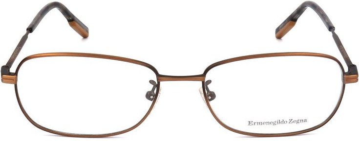 Ermenegildo Zegna Rechteckige Metall-Brillenfassung