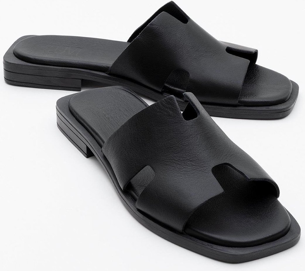 Jez Leder Slide Sandale (Women)