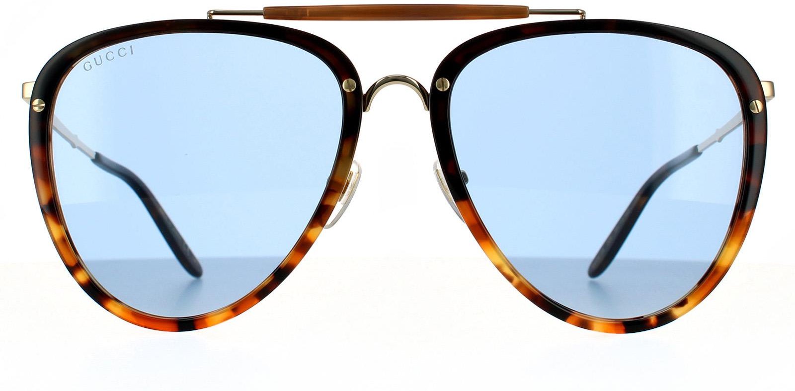 Gucci Aviator Herren Sonnenbrille Havanna Blau