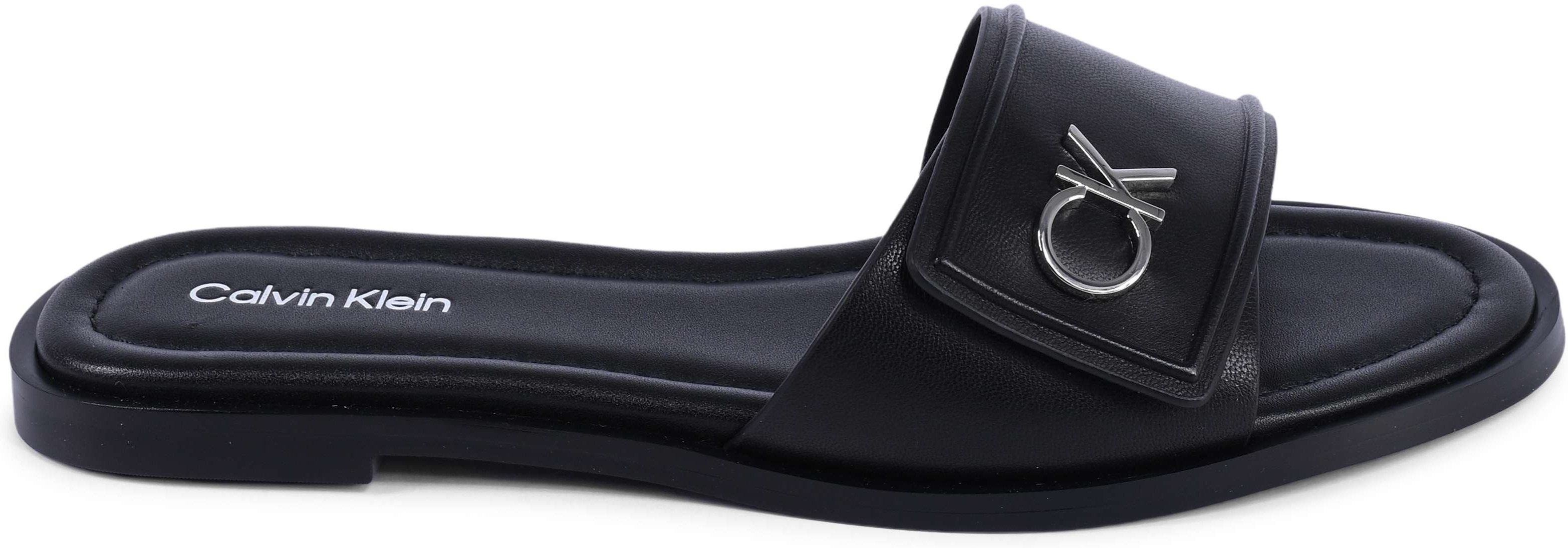 Ck Logo Leder Slipper