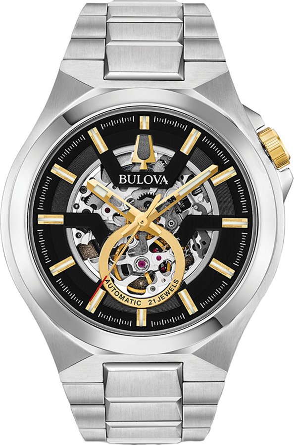 Bulova Classics/ Maquina Herren Silber Uhr 98A224