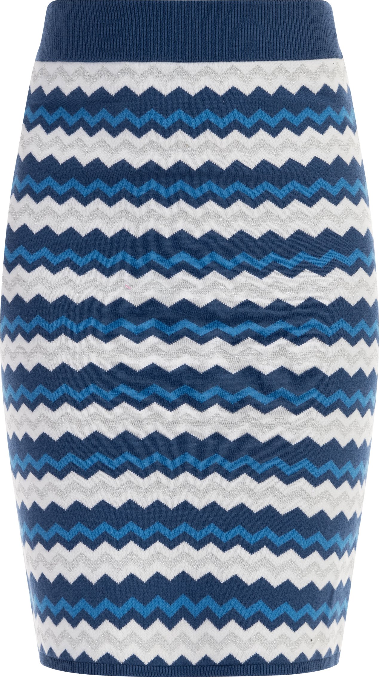 Thumbnail - Faina Strick Midirock Damen Blau Mehrfarbig