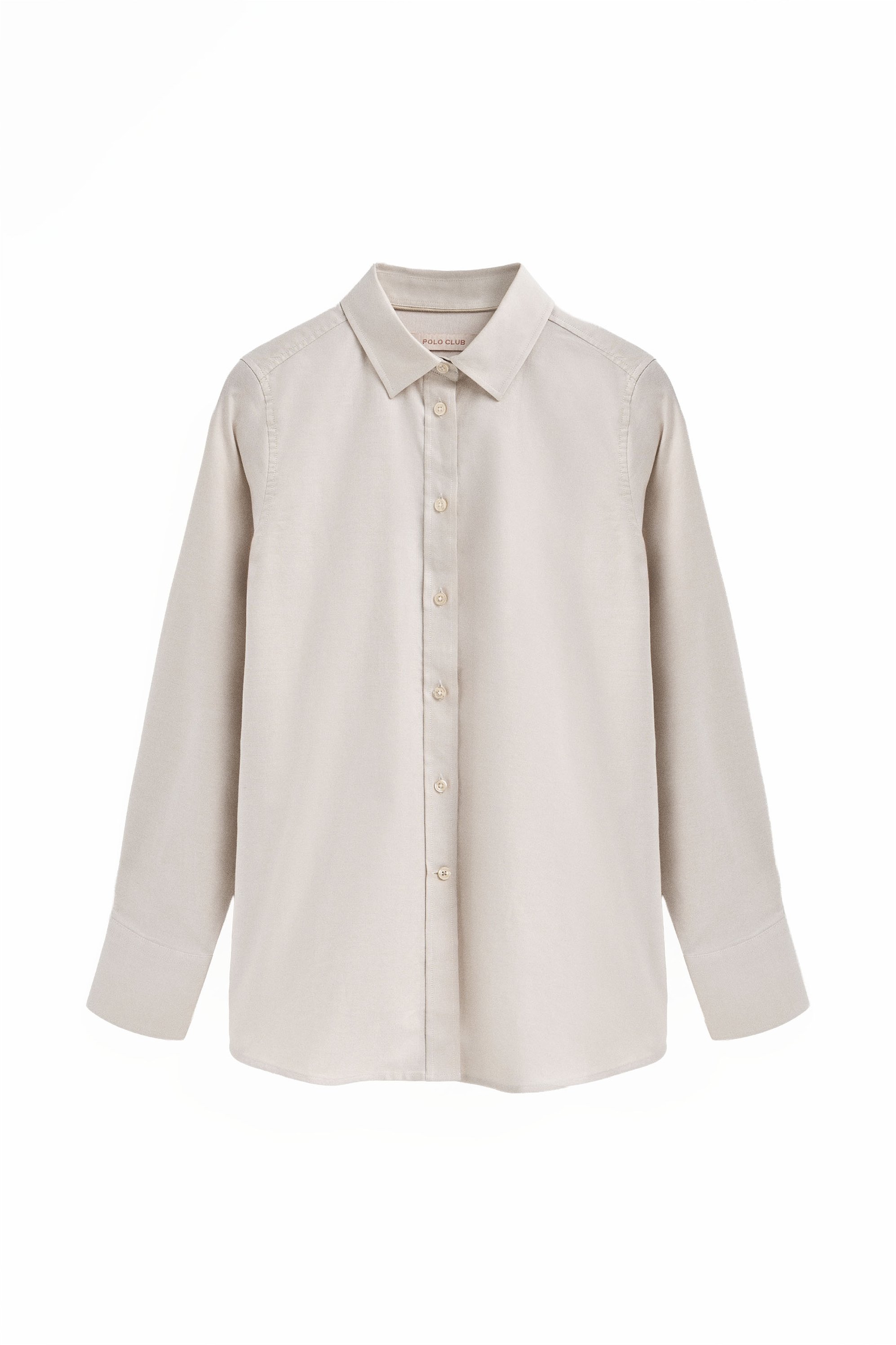 Hemd beige im Relaxed Fit mit Polo Club-Logo