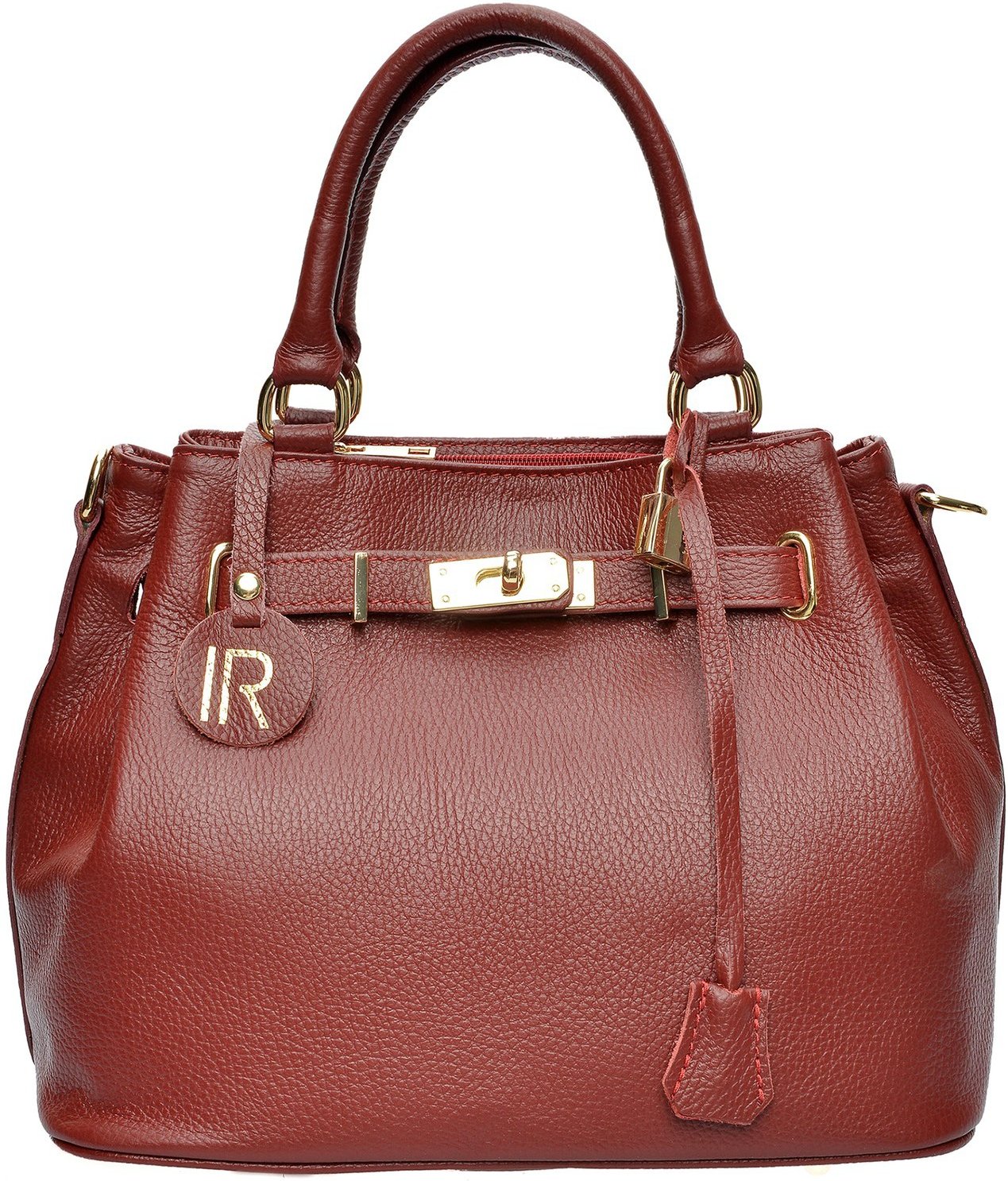 Isabella Rhea Rote & Violette Lederhandtasche