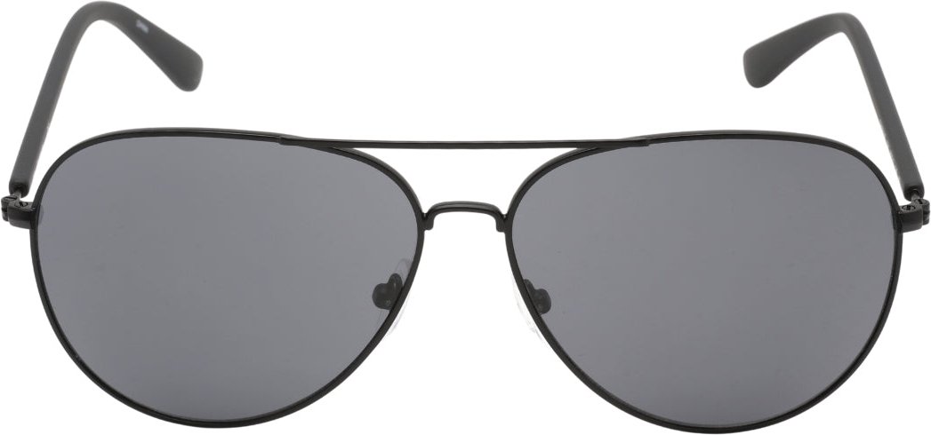 Mattschwarze Sonnenbrille mit grauen Glasern von Calvin Klein